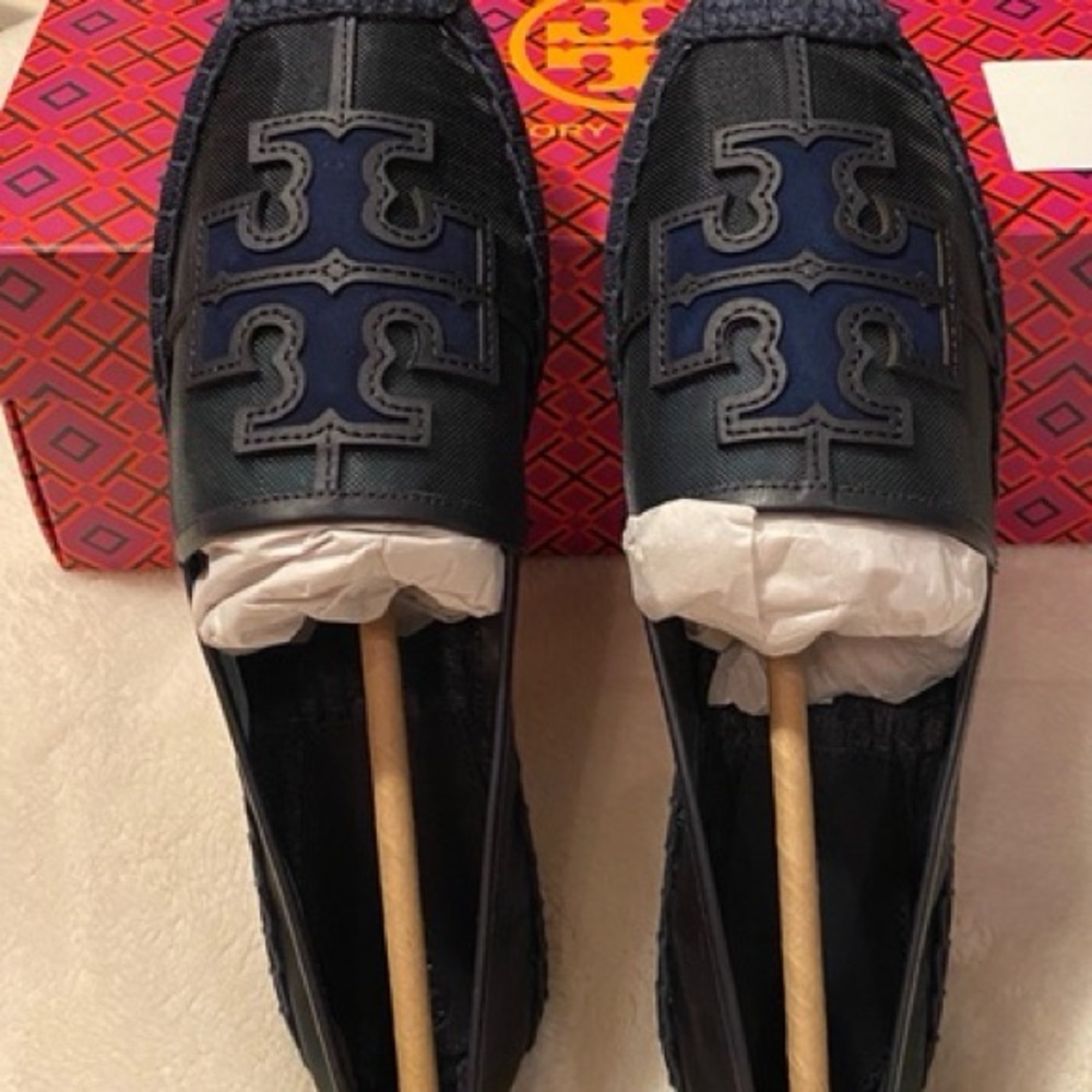 Tory Burch Navy Melachite Espadrilles - Picture 4 of 8